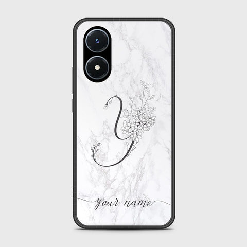 Vivo Y02s Cover - Personalized Alphabet Series Series - HQ Ultra Shine Premium Infinity Glass Soft Silicon Borders Case