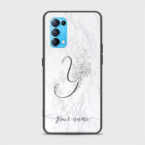 Oppo Reno 5 4G Cover - Personalized Alphabet Series - HQ Ultra Shine Premium Infinity Glass Soft Silicon Borders Case