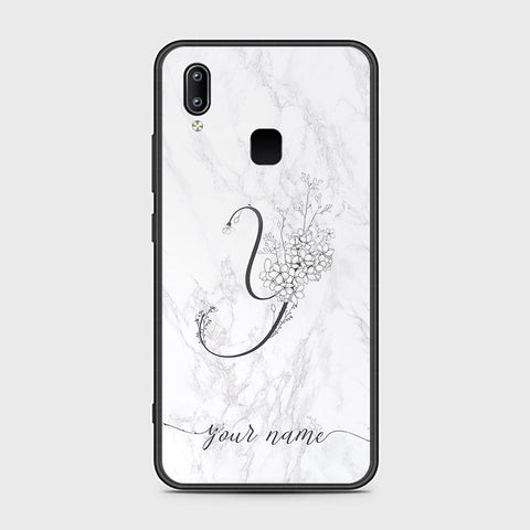 Vivo Y91 Cover - Personalized Alphabet Series - HQ Ultra Shine Premium Infinity Glass Soft Silicon Borders Case