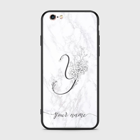 iPhone 6S / 6 Cover - Personalized Alphabet Series - HQ Ultra Shine Premium Infinity Glass Soft Silicon Borders Case