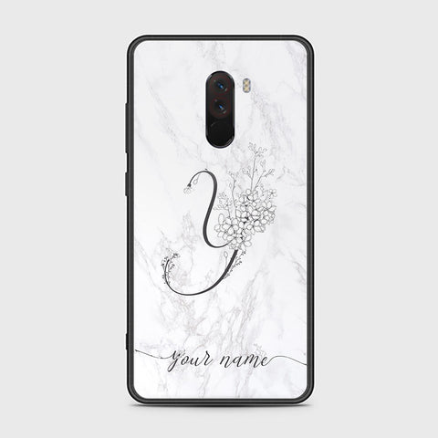 Xiaomi Pocophone F1 Cover - Personalized Alphabet Series - HQ Ultra Shine Premium Infinity Glass Soft Silicon Borders Case