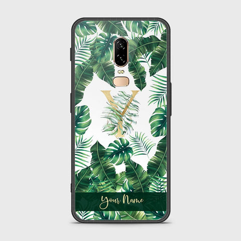 OnePlus 6 Cover - Personalized Alphabet Series Series - HQ Ultra Shine Premium Infinity Glass Soft Silicon Borders Case