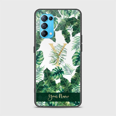 Oppo Reno 5 4G Cover - Personalized Alphabet Series - HQ Ultra Shine Premium Infinity Glass Soft Silicon Borders Case