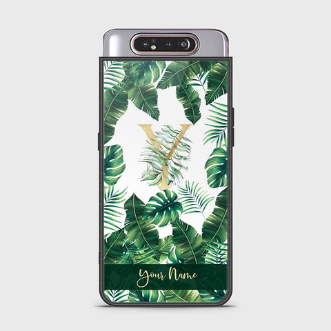 Samsung Galaxy A80 Cover - Personalized Alphabet Series - HQ Ultra Shine Premium Infinity Glass Soft Silicon Borders Case