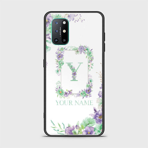 OnePlus 8T Cover - Personalized Alphabet Series Series - HQ Ultra Shine Premium Infinity Glass Soft Silicon Borders Case