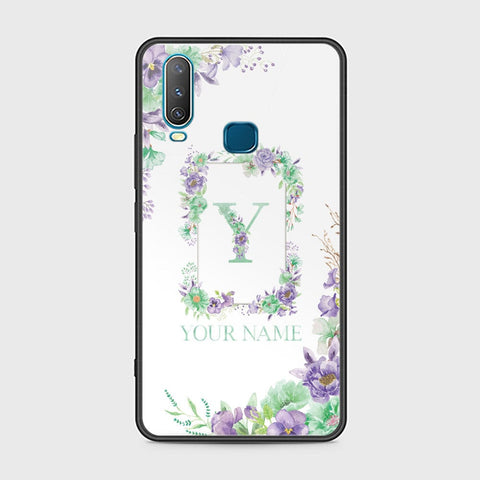 Vivo Y15 Cover - Personalized Alphabet Series Series - HQ Ultra Shine Premium Infinity Glass Soft Silicon Borders Case