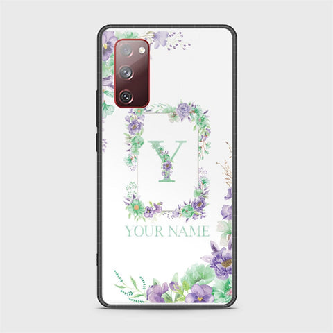 Samsung Galaxy S20 FE Cover - Personalized Alphabet Series - HQ Ultra Shine Premium Infinity Glass Soft Silicon Borders Case