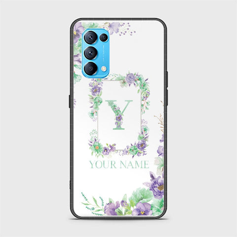 Oppo Reno 5 4G Cover - Personalized Alphabet Series - HQ Ultra Shine Premium Infinity Glass Soft Silicon Borders Case