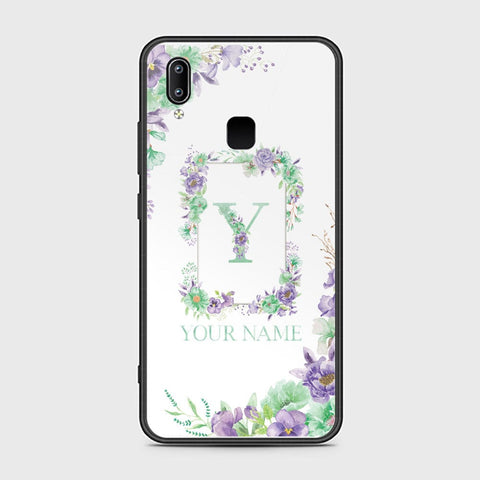 Vivo Y91 Cover - Personalized Alphabet Series - HQ Ultra Shine Premium Infinity Glass Soft Silicon Borders Case