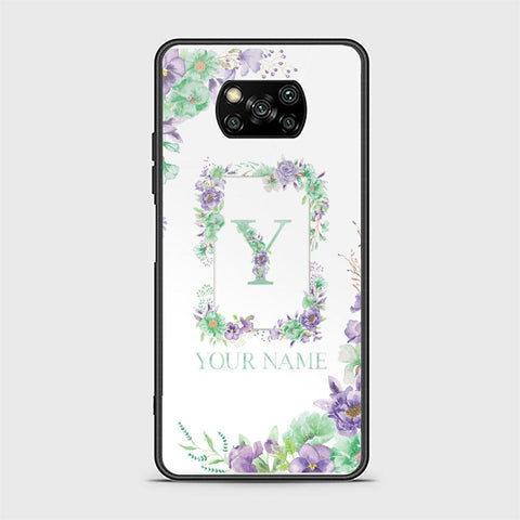 Xiaomi Poco X3 Cover - Personalized Alphabet Series - HQ Ultra Shine Premium Infinity Glass Soft Silicon Borders Case