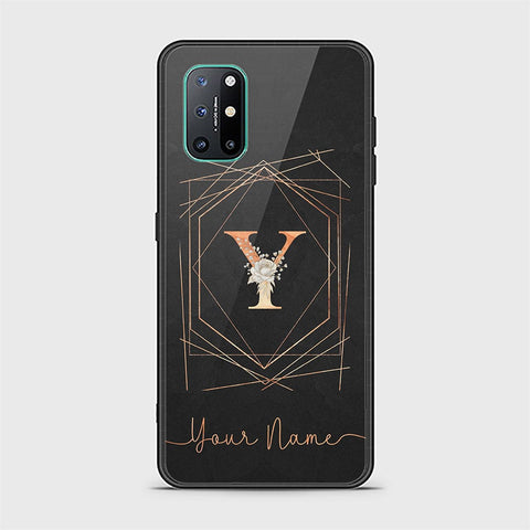 OnePlus 8T Cover - Personalized Alphabet Series Series - HQ Ultra Shine Premium Infinity Glass Soft Silicon Borders Case