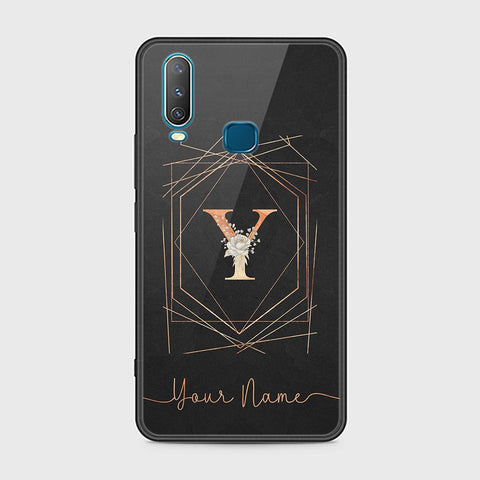 Vivo Y15 Cover - Personalized Alphabet Series Series - HQ Ultra Shine Premium Infinity Glass Soft Silicon Borders Case