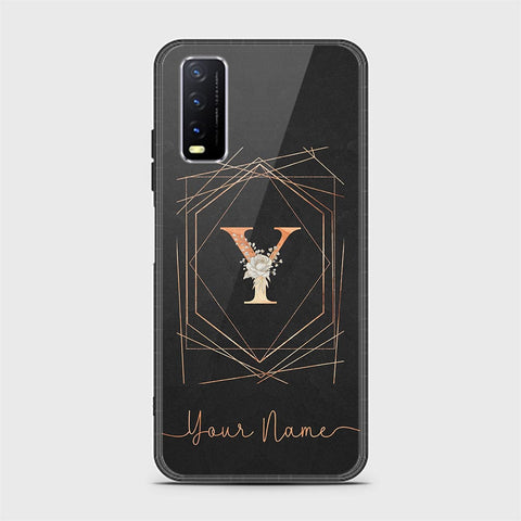 Vivo Y12s Cover - Personalized Alphabet Series - HQ Ultra Shine Premium Infinity Glass Soft Silicon Borders Case