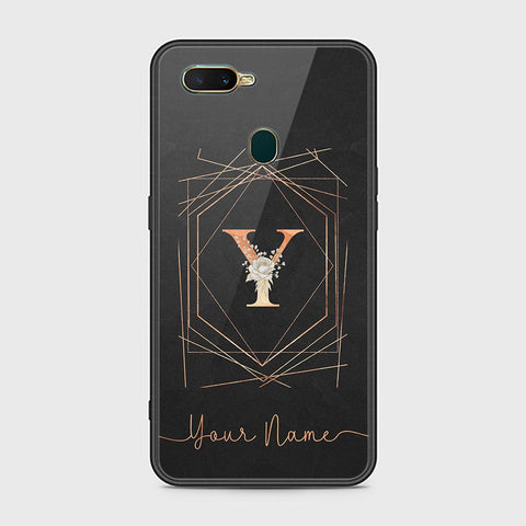 Oppo A12 Cover - Personalized Alphabet Series Series - HQ Ultra Shine Premium Infinity Glass Soft Silicon Borders Case