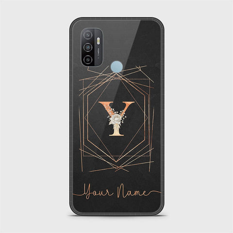 Oppo A53 Cover - Personalized Alphabet Series - HQ Ultra Shine Premium Infinity Glass Soft Silicon Borders Case