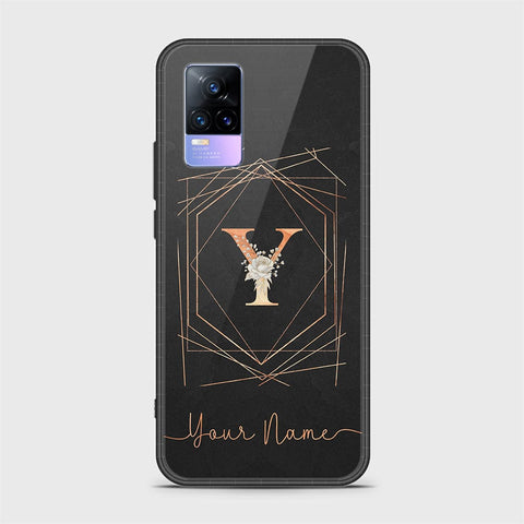 Vivo Y73 Cover - Personalized Alphabet Series - HQ Ultra Shine Premium Infinity Glass Soft Silicon Borders Case