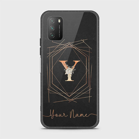 Xiaomi Redmi 9T Cover - Personalized Alphabet Series - HQ Ultra Shine Premium Infinity Glass Soft Silicon Borders Case