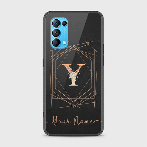 Oppo Reno 5 4G Cover - Personalized Alphabet Series - HQ Ultra Shine Premium Infinity Glass Soft Silicon Borders Case