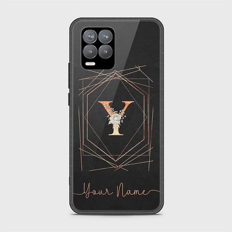 Realme 8 Cover - Personalized Alphabet Series - HQ Ultra Shine Premium Infinity Glass Soft Silicon Borders Case