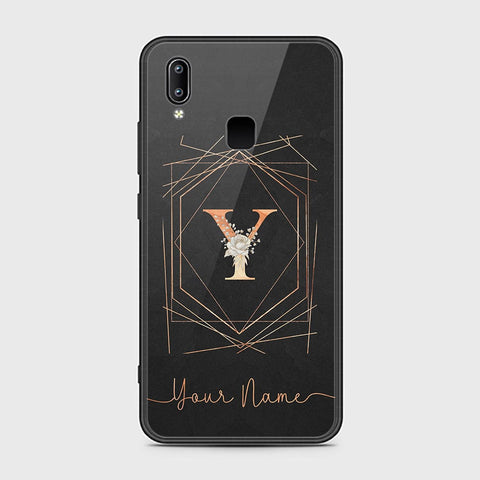 Vivo Y91 Cover - Personalized Alphabet Series - HQ Ultra Shine Premium Infinity Glass Soft Silicon Borders Case