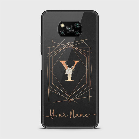 Xiaomi Poco X3 Cover - Personalized Alphabet Series - HQ Ultra Shine Premium Infinity Glass Soft Silicon Borders Case