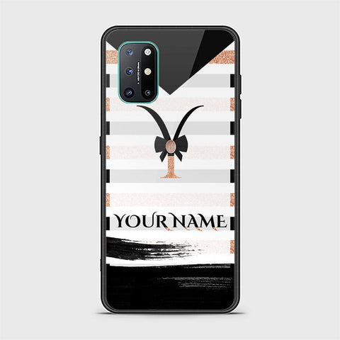 OnePlus 8T Cover - Personalized Alphabet Series Series - HQ Ultra Shine Premium Infinity Glass Soft Silicon Borders Case