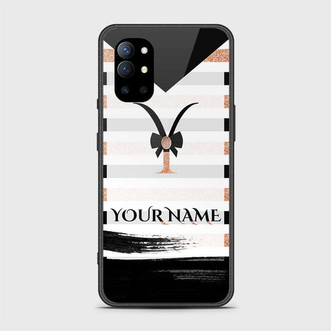 OnePlus 9R Cover - Personalized Alphabet Series - HQ Ultra Shine Premium Infinity Glass Soft Silicon Borders Case