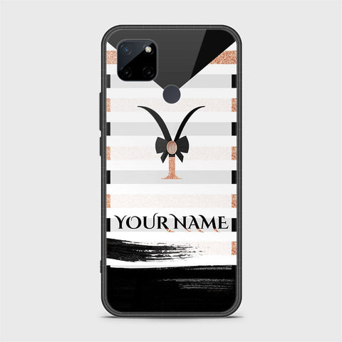 Realme C25Y Cover - Personalized Alphabet Series - HQ Ultra Shine Premium Infinity Glass Soft Silicon Borders Case