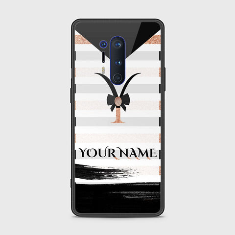OnePlus 8 Pro Cover - Personalized Alphabet Series - HQ Ultra Shine Premium Infinity Glass Soft Silicon Borders Case