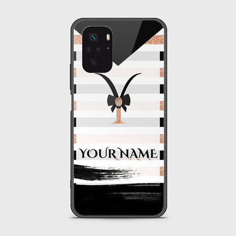 Xiaomi Redmi Note 10s Cover - Personalized Alphabet Series - HQ Ultra Shine Premium Infinity Glass Soft Silicon Borders Case