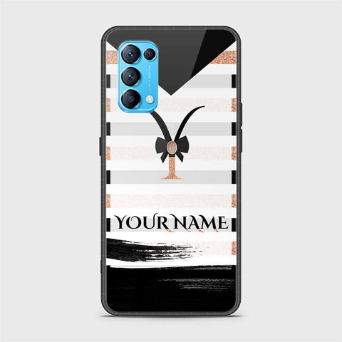 Oppo Reno 5 4G Cover - Personalized Alphabet Series - HQ Ultra Shine Premium Infinity Glass Soft Silicon Borders Case