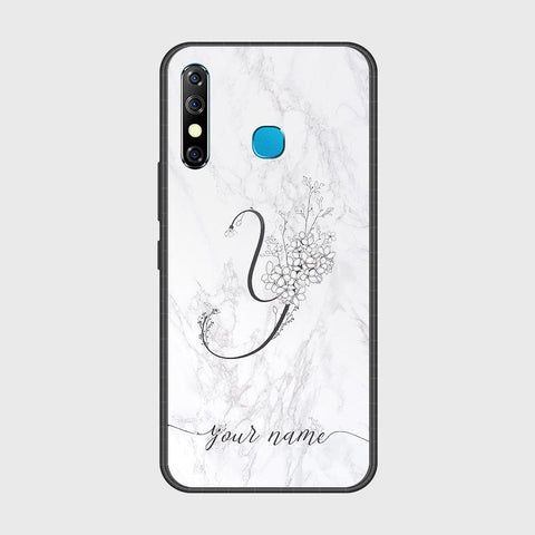 Tecno Spark 4 Cover - Personalized Alphabet Series - HQ Ultra Shine Premium Infinity Glass Soft Silicon Borders Case