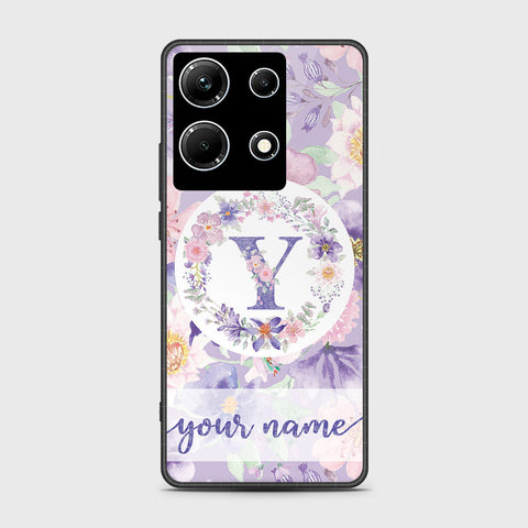 Infinix Note 30 VIP Cover- Personalized Alphabet Series - HQ Ultra Shine Premium Infinity Glass Soft Silicon Borders Case