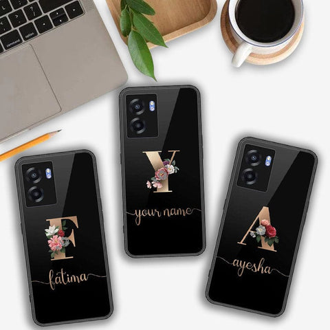 Realme Narzo 50 5G Cover- Personalized Alphabet Series - HQ Ultra Shine Premium Infinity Glass Soft Silicon Borders Case