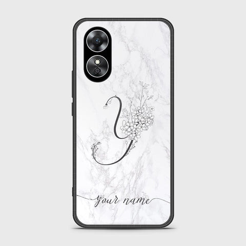 Oppo A17k Cover- Personalized Alphabet Series - HQ Ultra Shine Premium Infinity Glass Soft Silicon Borders Case