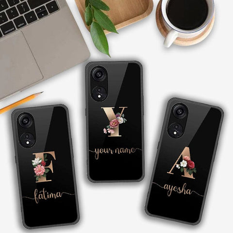 Oppo Reno 8T 5G  Cover- Personalized Alphabet Series - HQ Ultra Shine Premium Infinity Glass Soft Silicon Borders Case