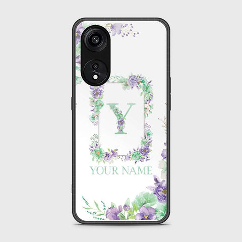 Oppo A1 Pro  Cover- Personalized Alphabet Series - HQ Ultra Shine Premium Infinity Glass Soft Silicon Borders Case