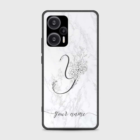 Xiaomi Redmi Note 12 Turbo  Cover- Personalized Alphabet Series - HQ Ultra Shine Premium Infinity Glass Soft Silicon Borders Case