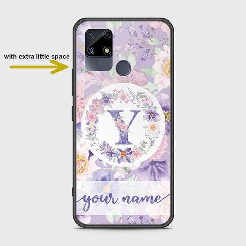 Realme C25s Cover- Personalized Alphabet Series - HQ Ultra Shine Premium Infinity Glass Soft Silicon Borders Case