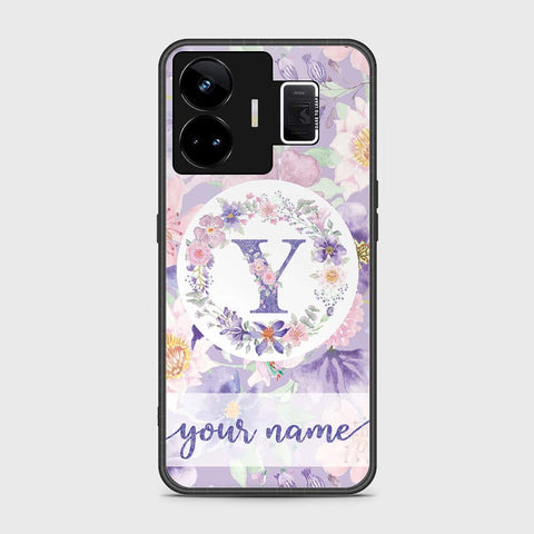 Realme GT3 Cover- Personalized Alphabet Series - HQ Ultra Shine Premium Infinity Glass Soft Silicon Borders Case