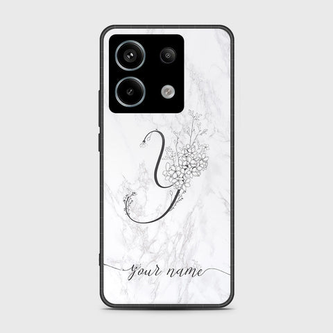 Xiaomi Redmi Note 13 Cover- Personalized Alphabet Series - HQ Ultra Shine Premium Infinity Glass Soft Silicon Borders Case