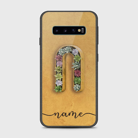 Samsung Galaxy S10 5G Cover - Personalized Alphabet Series - HQ Ultra Shine Premium Infinity Glass Soft Silicon Borders Case