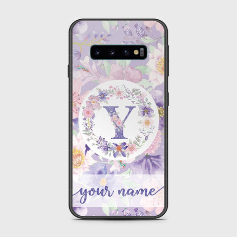 Samsung Galaxy S10 5G Cover - Personalized Alphabet Series - HQ Ultra Shine Premium Infinity Glass Soft Silicon Borders Case