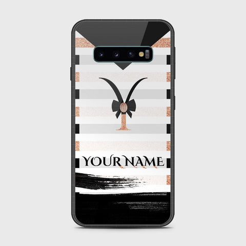 Samsung Galaxy S10 5G Cover - Personalized Alphabet Series - HQ Ultra Shine Premium Infinity Glass Soft Silicon Borders Case