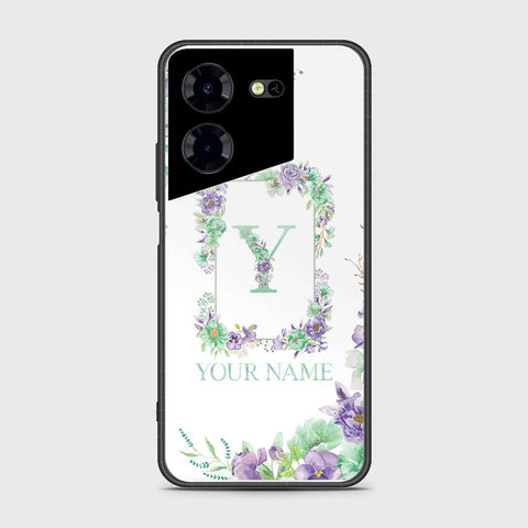 Tecno Pova 5 Pro Cover- Personalized Alphabet Series - HQ Ultra Shine Premium Infinity Glass Soft Silicon Borders Case