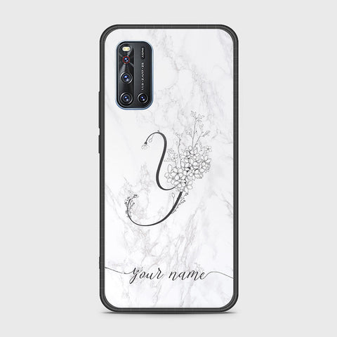 Vivo V19 Cover- Personalized Alphabet Series - HQ Ultra Shine Premium Infinity Glass Soft Silicon Borders Case