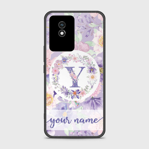 Vivo Y02A Cover- Personalized Alphabet Series - HQ Ultra Shine Premium Infinity Glass Soft Silicon Borders Case