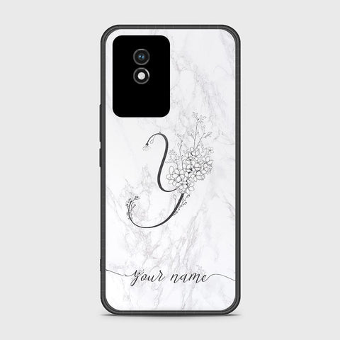 Vivo Y02A Cover- Personalized Alphabet Series - HQ Ultra Shine Premium Infinity Glass Soft Silicon Borders Case