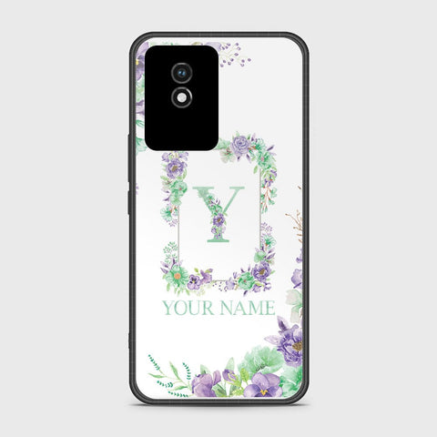 Vivo Y02A Cover- Personalized Alphabet Series - HQ Ultra Shine Premium Infinity Glass Soft Silicon Borders Case