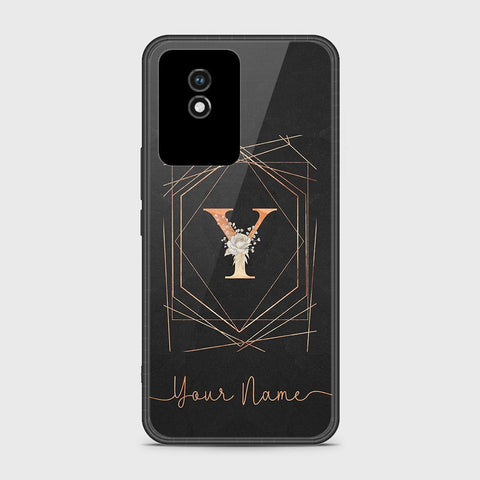 Vivo Y02A Cover- Personalized Alphabet Series - HQ Ultra Shine Premium Infinity Glass Soft Silicon Borders Case